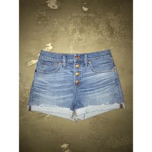 Madewell High-Rise Button-Front Denim Shorts